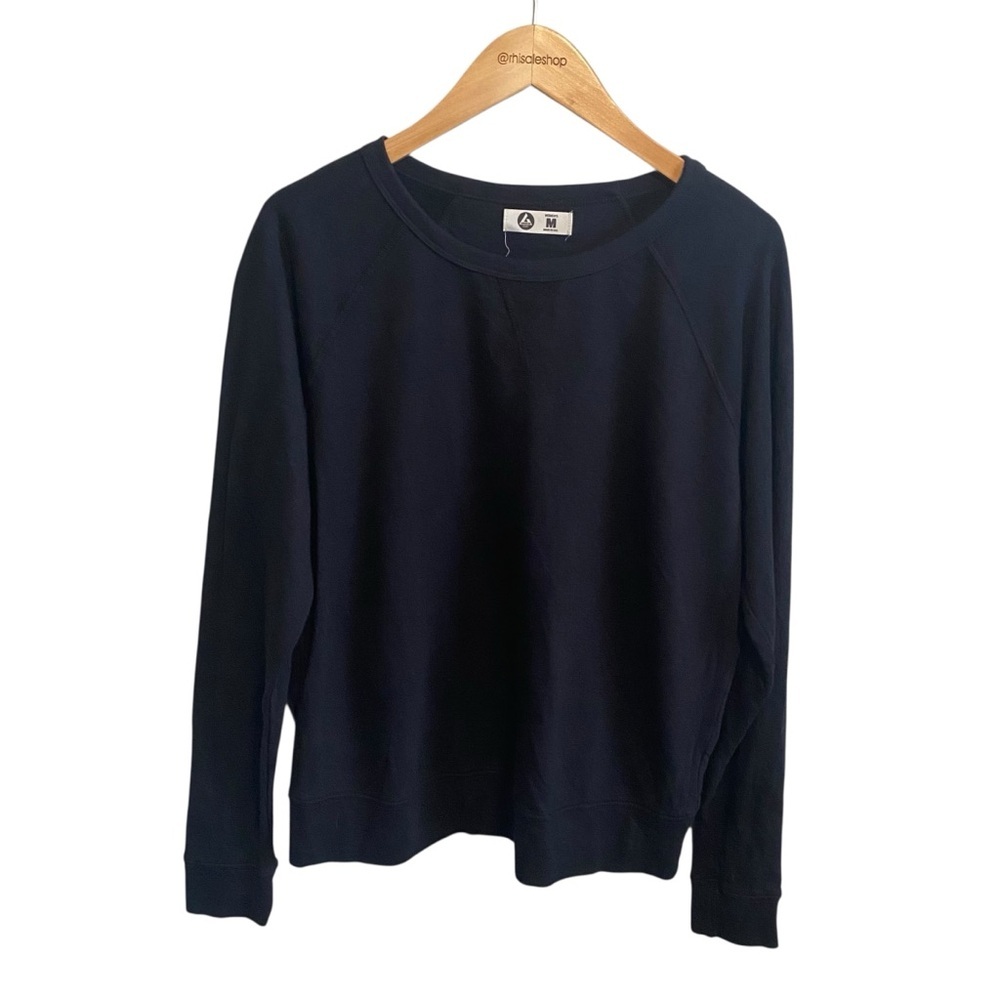 American Giant Women's Lightweight Black Crew Neck Sweatshirt Size Medium